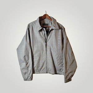 Brooks Brothers Jacket Men's Size Large Gray Glen Plaid  Outdoor Windbreaker